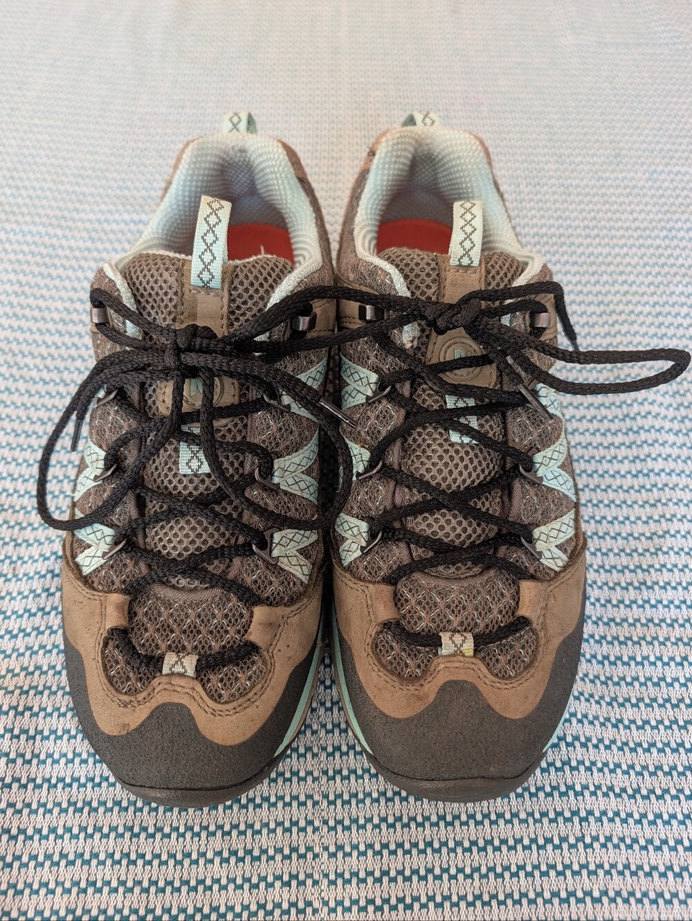 Merrell Avian Light Brown and Mint Women's Hiking Sneakers Size 8.5
